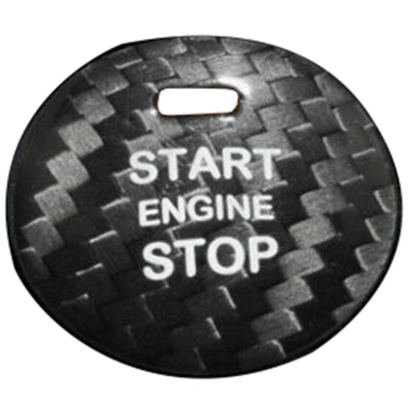 Carbon Fiber Engine Button Replace Cover Start Sticker for Mazda Axela CX-5 CX-4 MX-5 CX-3 CX-8 STOP Key Accessori | Автомобили и