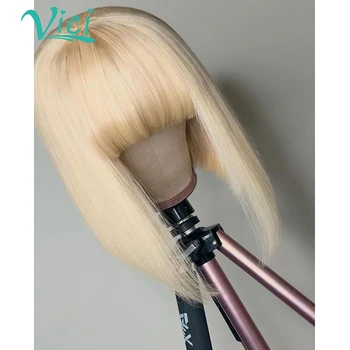 

613 Lace Front Wig 13x6 Lace Front Wig Human Hair Wigs With Bangs Blonde Lace Front Wig Pre Plucked For Black Women 150%