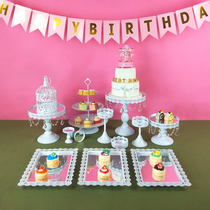 Великолепный кристалл Щепка кекс зеркало заднего вида 13 шт. Instagram для свадебной вечеринки десерт торт настольные инструменты для украшения торта