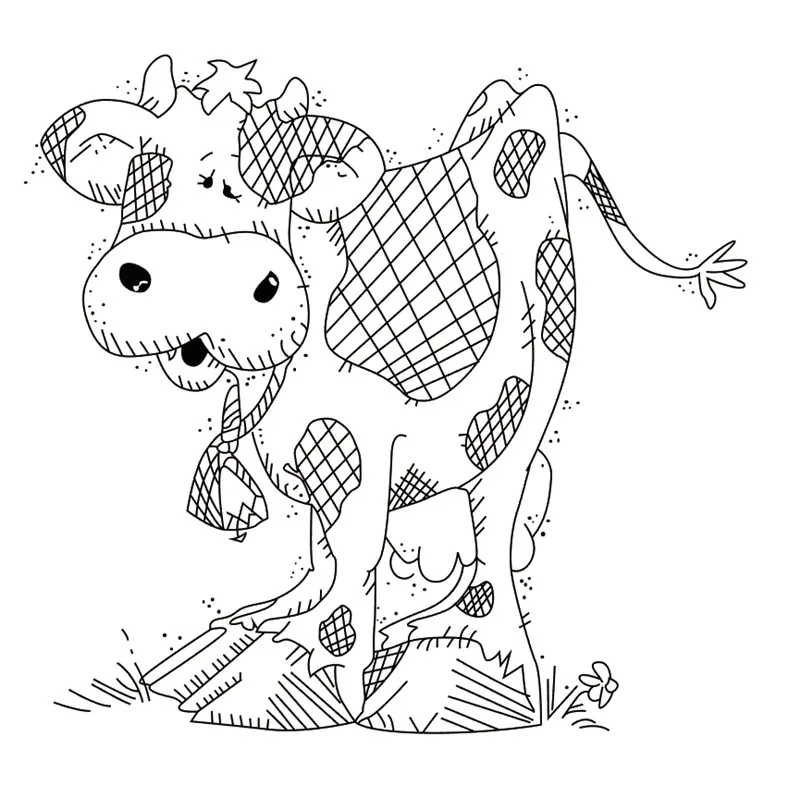 

10x10 Cute cow New Transparent Clear Rubber Stamp Sheet Cling Scrapbooking Photo Album PaperCard DIY Craft