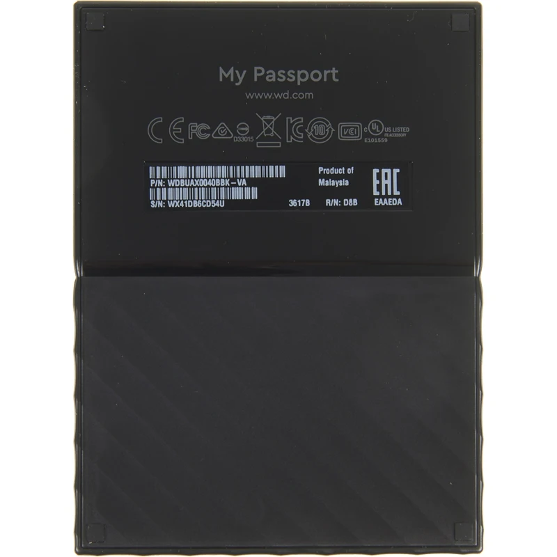 Жесткий диск WD Original USB 3.0 4Tb WDBUAX0040BBK-EEUE My Passport(5400rpm) 2.5" черный