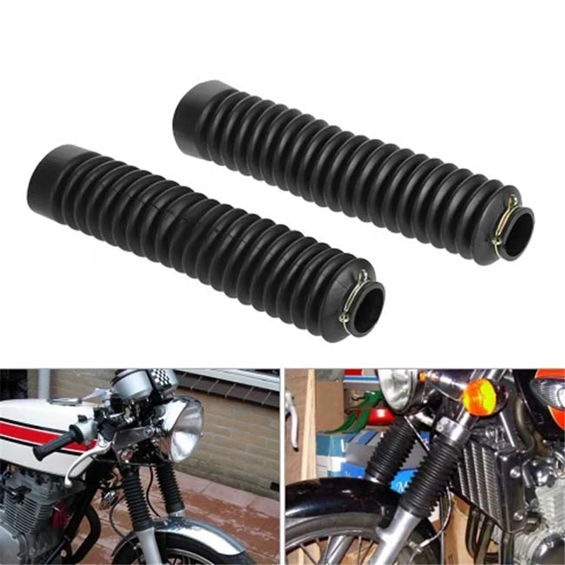 2Pcs/set Motorcycle Front Fork Shock Absorber Dust Cover Universal Proof Sleeve Protector Damping Rubber Car Styling |