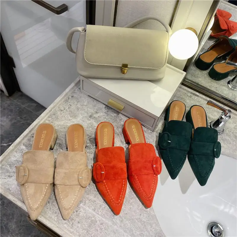 womens suede mules
