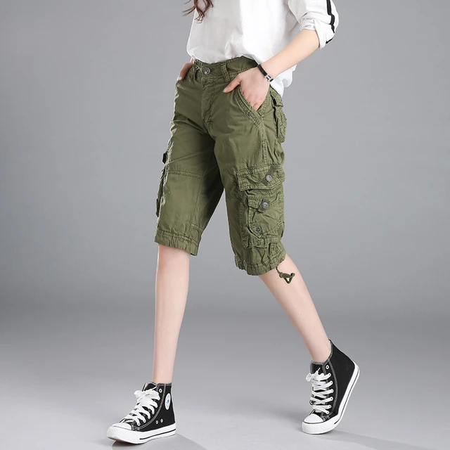Womens Hiking Shorts Pockets  Womens Camouflage Cargo Shorts - Outdoor Large  Size - Aliexpress