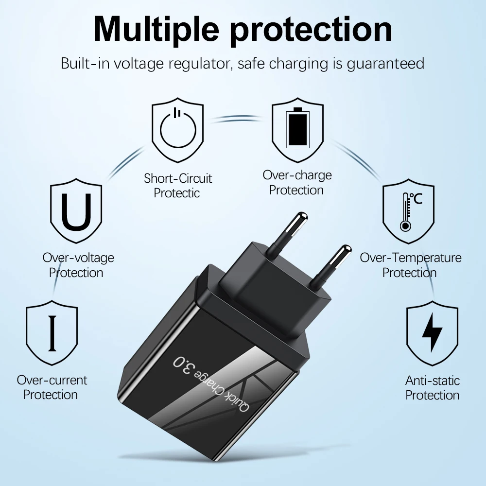 Зарядное устройство OLAF USB quick charge 4,0 для iPhone X 8 7 быстрое зарядное устройство для samsung A50 A30 S9 Xiaomi huawei qc 3,0 зарядное устройство для мобильного телефона