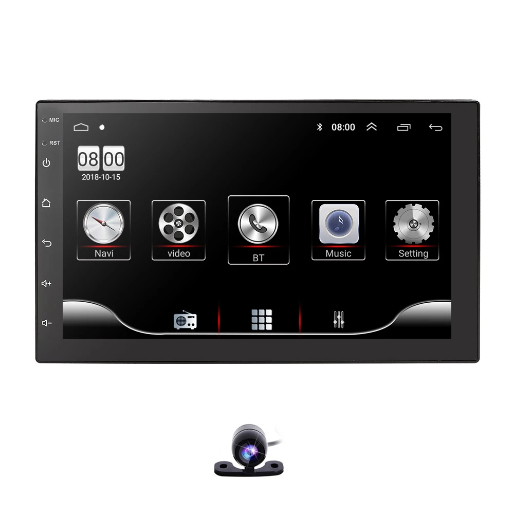 

7Inch 2 Din Car Navigation Android 9.0 1024*600 Universal Player Bluetooth Mirror link OBD2 DTV-IN DAB+ Free camera IGO map