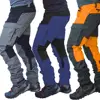 2021 New Men Fashion Color Block Multi Pockets Sports Long Cargo Pants Work Trousers Men Clothing Streetwear Pants Plus Size 3XL 1