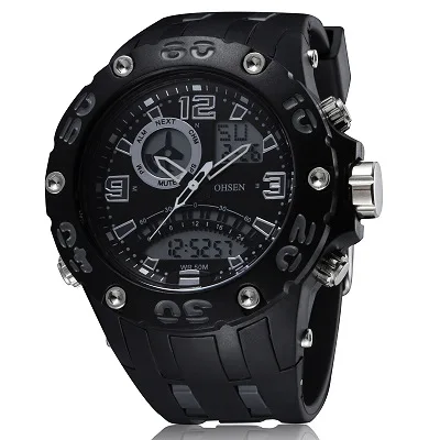 

Hot Selling Ohsen Onsun Ad2802 Multi-functional Dual Display Electronic Waterproof Outdoor New Style LED Watch