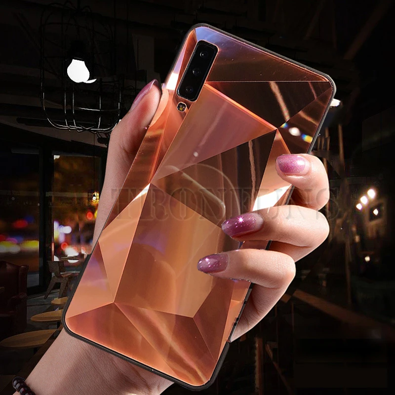 3D зеркальный Алмазный чехол для huawei P20 P30 Lite P Smart Plus Y5 Y6 Pro Y7 Prime Honor 10i 10 Lite 8A 8X8 S 7C Блестящая крышка - Цвет: Розовый