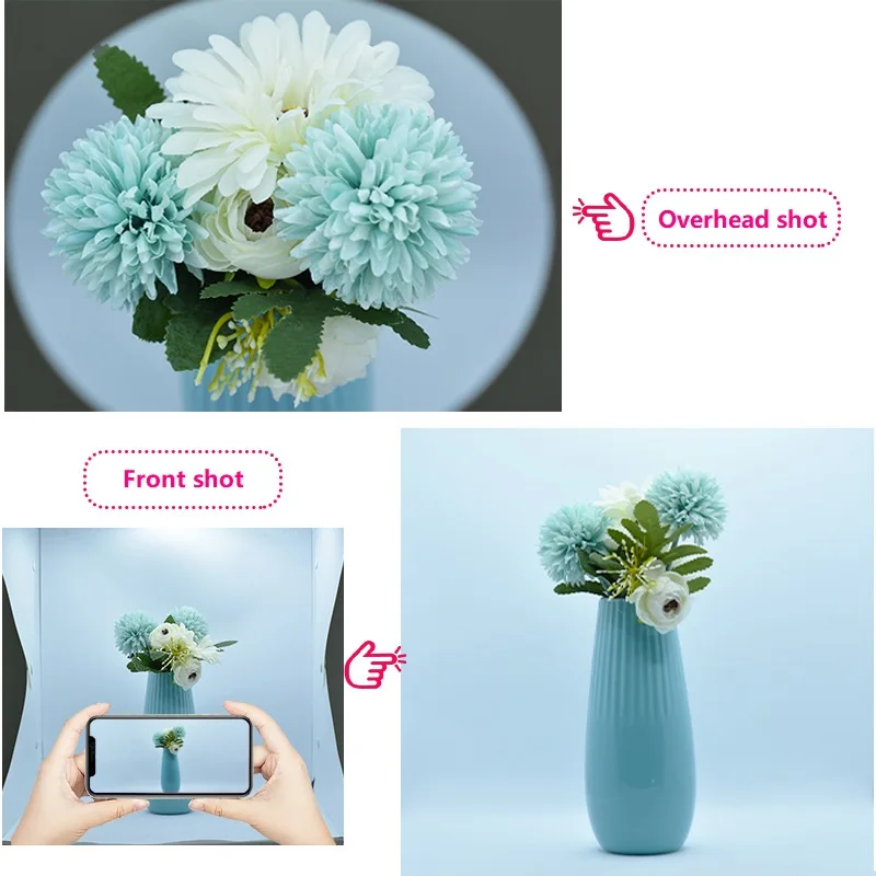 40CM LED Softbox Portable Photography Photo Studio Mini Lightbox Background Kit &6 Color Backdrops USB Light Box for DSLR Phone