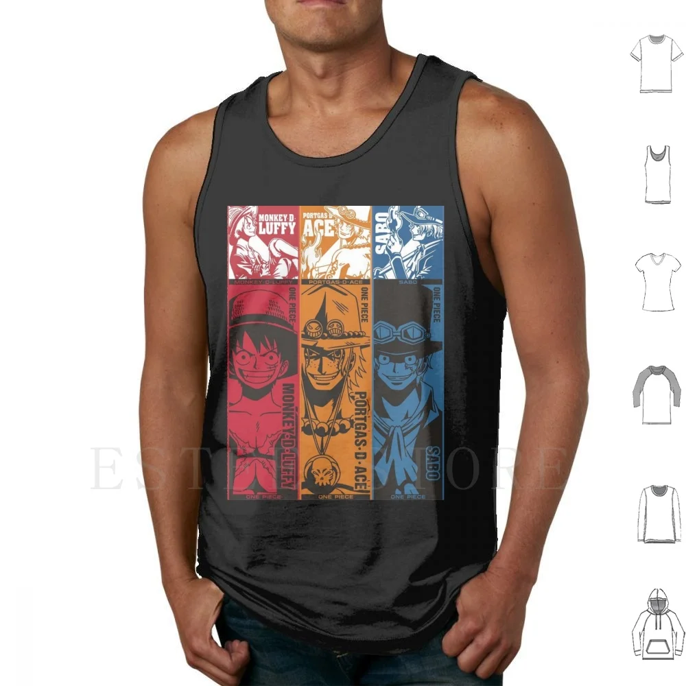 Luffy, Zoccolo, Ace Canotte Gilet Luffy Monkey D Luffy Mugiwara Cappello Sabo Ace Yonko Wano Pirati Rivoluzionari Mugiwara No