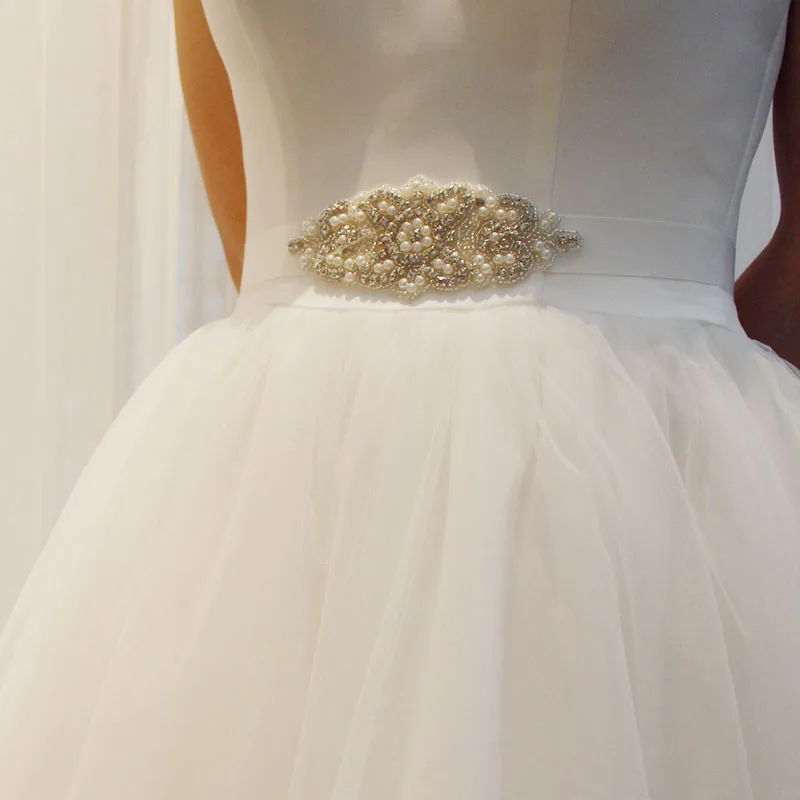 SLBRIDAL Свадебные аксессуары хрустальный свадебный пояс атласный горный хрусталь вечернее платье для выпускного вечера пояс Свадебная лента пояс подружки невесты для женщин