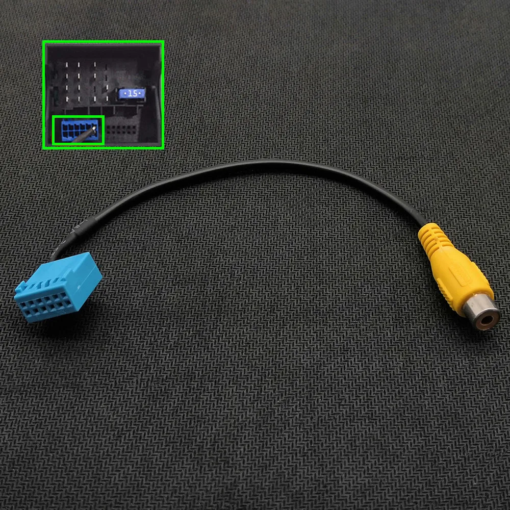 Cable Adaptador Para Cámara De Marcha Atrás Coche - Conversión De Vídeo, 12V, 15 Cm