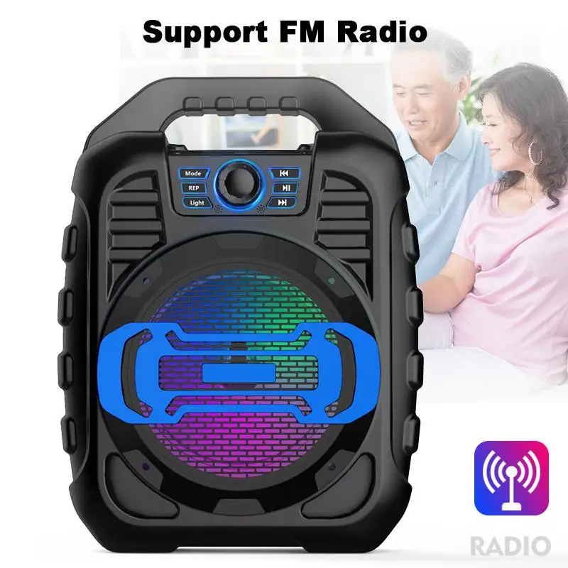 Portable Karaoke KTV Wireless Outdoor Bluetooth Speaker With LED Lights Sadoun.com