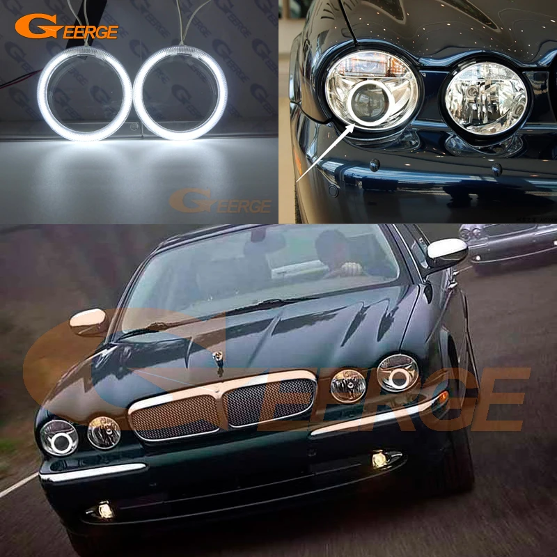 Для Jaguar XJ XJ8 X350 X358 2003 2009 ксеноновая фара отличная ультра яркая CCFL ангельские