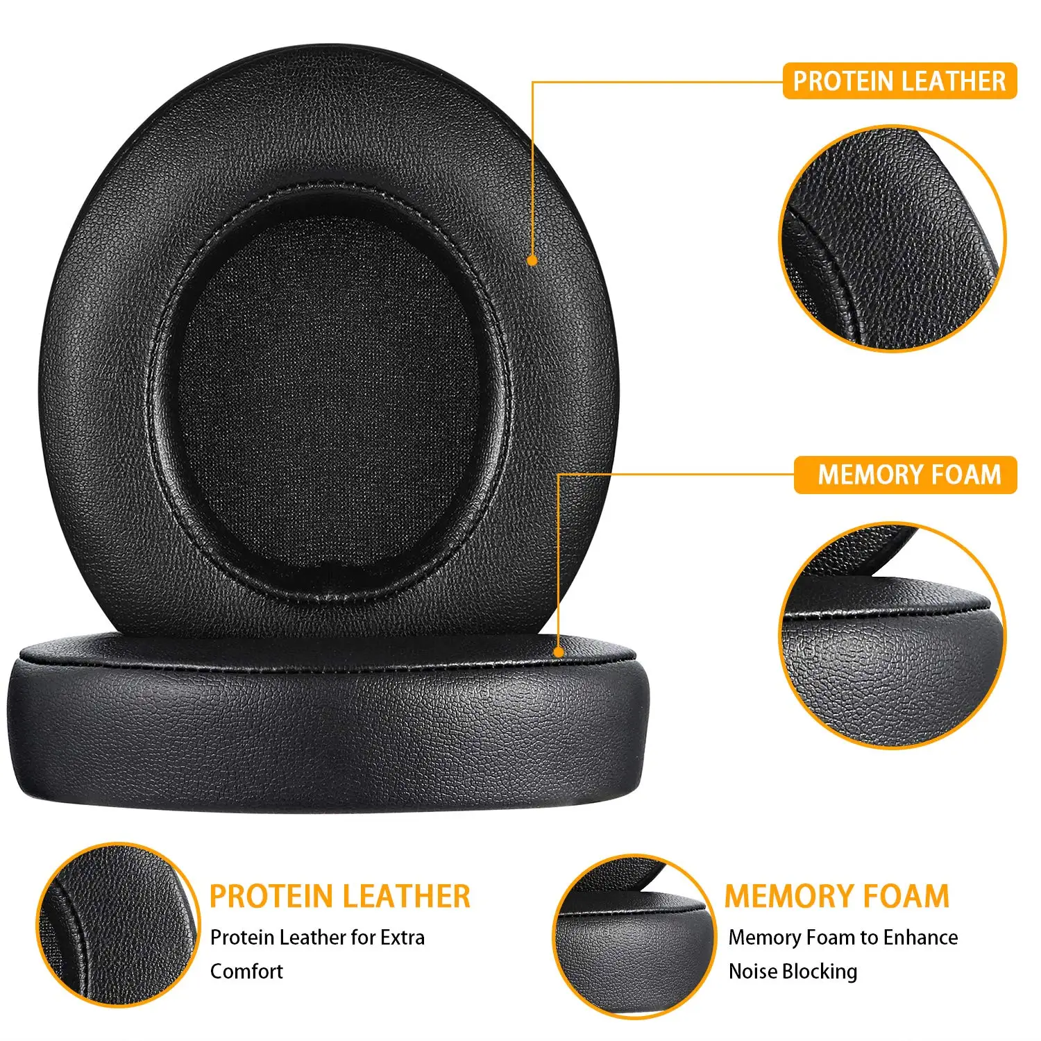 Replacement Earpads for Razer Kraken Pro V2 Gaming Headset Headphones Repair Parts Ear Pads with Plastic Oval Earpads