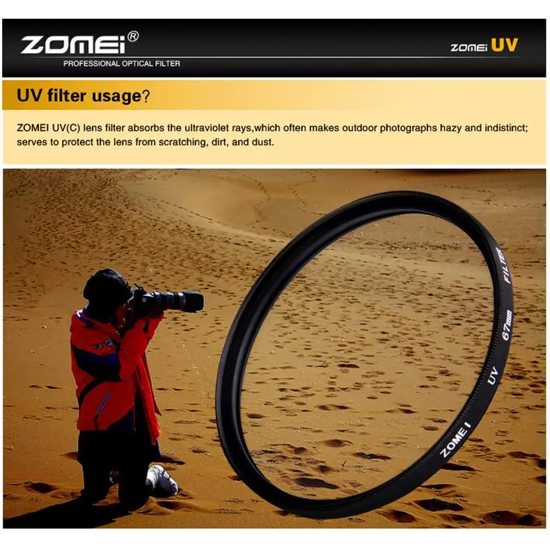 [ Clearance Sale ] For ZOMEI Ultra-Violet UV Filter Lens Protector for SLR DSLR Camera | Электроника