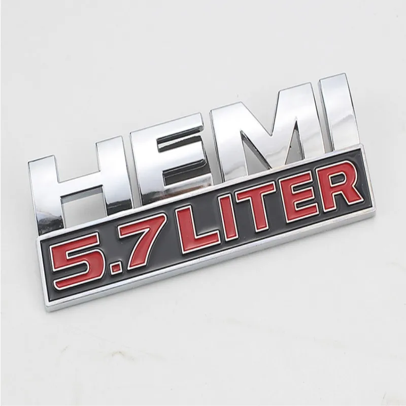 2 шт. черный 5,7 литр HEMI для ram 1500 2500 3500 крыло эмблема значок стикер - Название цвета: silvery