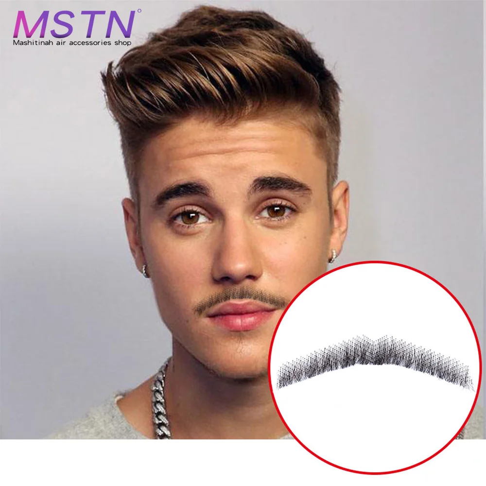 

MSTN Lace Beard For Men Cosplay Swiss Lace Invisible Fake Beards SalonChat100% Hair Hand Made Mustache Remy Hair