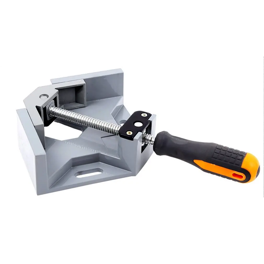 

Single Handle 90 Degree Right Angle Clamp Aluminum Angle Clamp Woodworking Frame Clip Right Angle Folder Tool