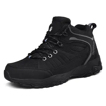 

Professional High Top Trekking Mountain Shoes Mens Outdoor Hunting Tourism Hiking Shoes Leather Climbing Male Sneakers