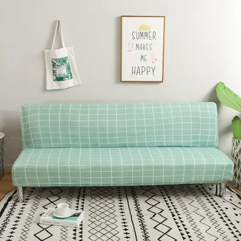 

Solid Color Folding Sofa Bed Cover Sofa Covers Spandex Stretch Living For Slipcovers Material Room Cover Double Seat Elastic
