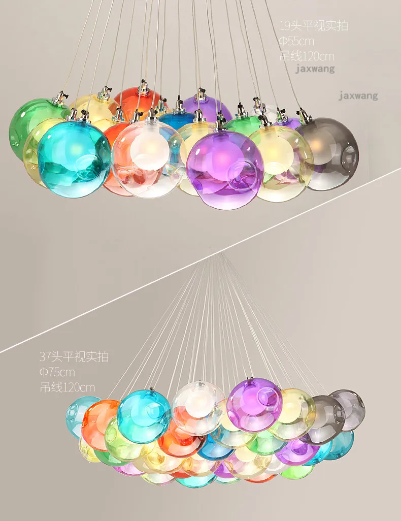 Скандинавский светодиодный Красочные стеклянные подвесные светильники современные подвесные лампы в стиле лофт люстры свет Fixure кухонные аксессуары