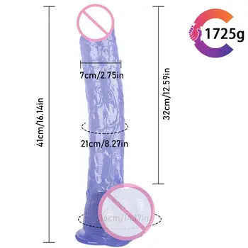 41*7cm Super Long Huge Dildo Suction Cup Realistic Penis Large Strap-on Dick Cock Lesbian Sex Toys For 18+ Adults Women Giant 2