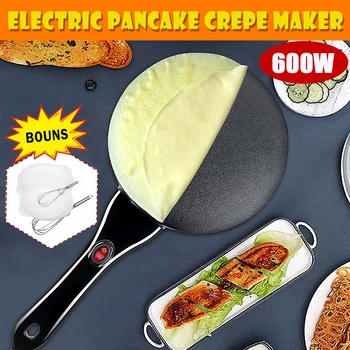 

Non-Stick Crepe Maker Pan Electric Pancake Cake 220V 600W Machine Frying Griddle Kitchen Baking Portable Household Tool
