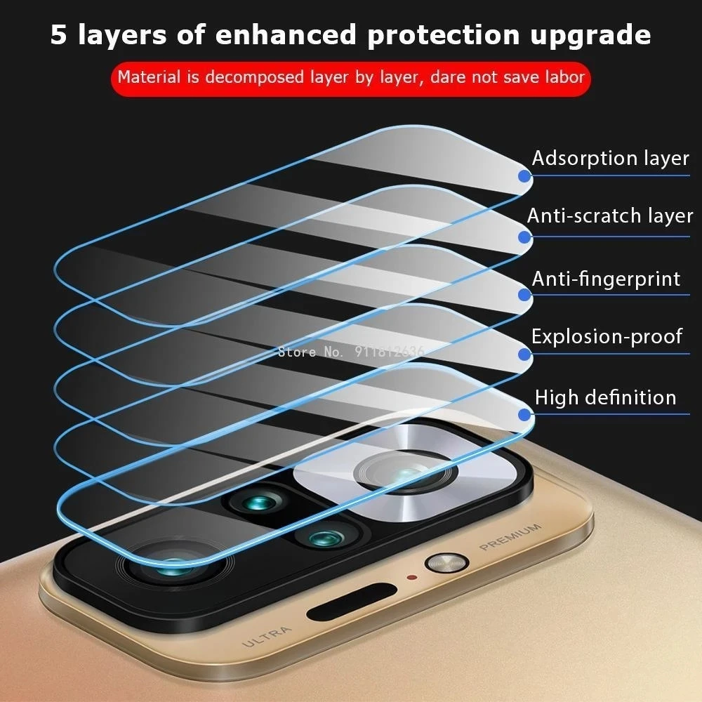 5Pcs Camera Len Protective Glass For Samsung Galaxy A02S A22 A32 A52 A72 A12 A21S S20 FE Note 20 Ultra 10 S21 Plus S10 S10E Film Galaxy Note20 Ultra 5G back camera glass Galaxy Note20 Ultra 5G