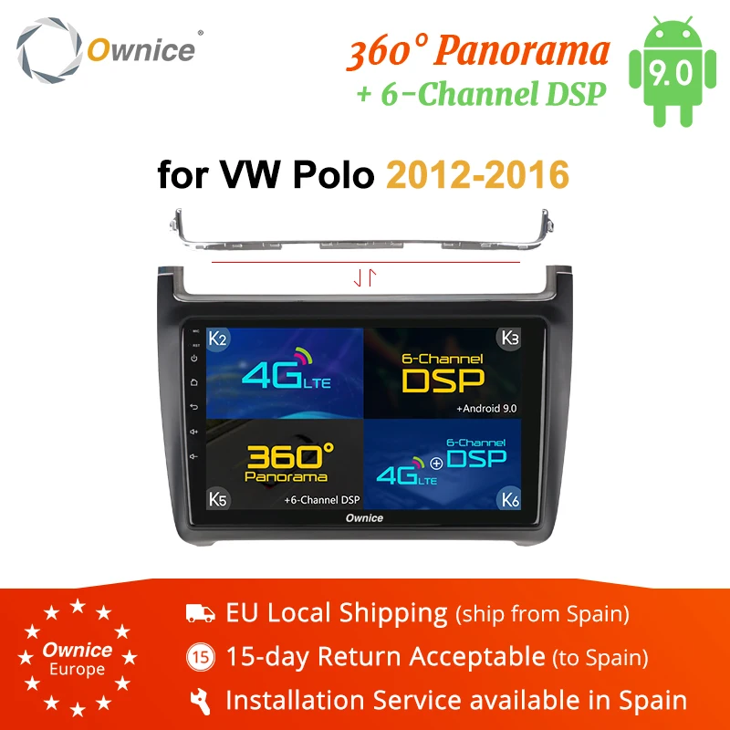 Автомобильный радиоприемник Ownice Android 9 0 360 градусов GPS Navi для VW POLO GOLF PASSAT CC JETTA TIGUAN