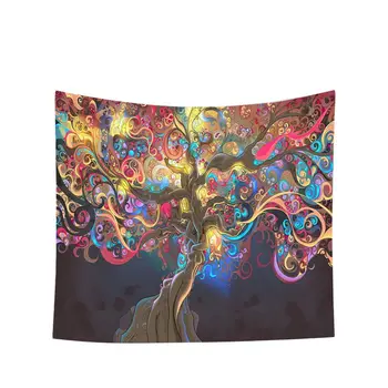 

Multicolored Fabric Psychedelic Tapestry Bedroom Living Room Wall Hanging Decoration Blanket