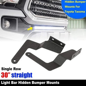 

Pickup Lower Bumper Grille- Insert 30 inch Single or Dual Row LED Light Bar Mount Brackets for Toyota Tacoma 2005-2015 Toy