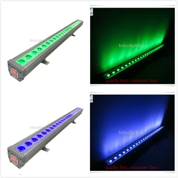 

E-4lights/lot 10w outdoor IP65 24pcs LED wall washer 24x10w rgbw 4in1 waterproof wall washer led linear flood light