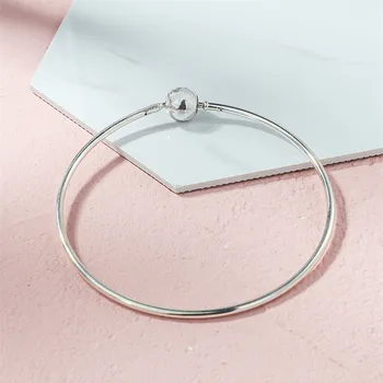 

2019 New Me Style Bracelets for women 925 Sterling Silver Bangles Fit Small Hole Charms Bead For Women Original DIY Jewelry Gift