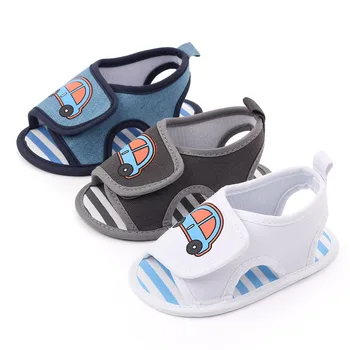 

First Walkers Summer Baby Shoes Cartoon Car Lighting Baby Sneaker Velcro Toddler Boy and Girl Babies Shoes Soft Comfortable Sole