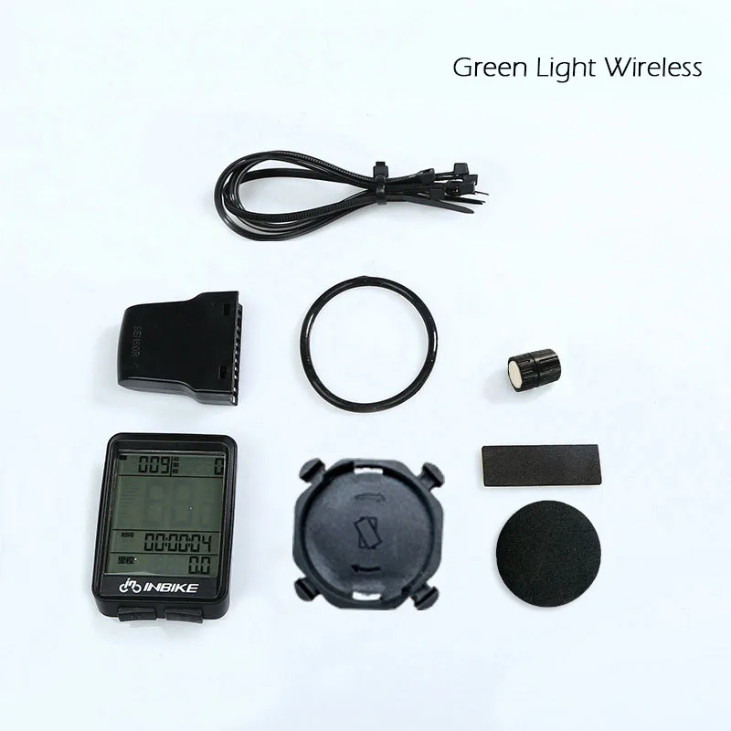 Green Light wireless 2,1 дюймов велосипедный компьютер непромокаемый беспроводной дорожный компьютер для горного велосипеда с подсветкой велосипедный Спидометр Одометр секундомер - Цвет: Green Light wireless