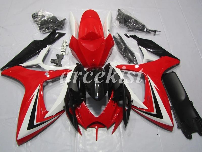 4 подарки ABS мотоцикл Полный обтекатели комплект подходит для Suzuki GSX-R 600 750 2006 2007 06 07 GSXR600 GSXR750 Пользовательские красный черный