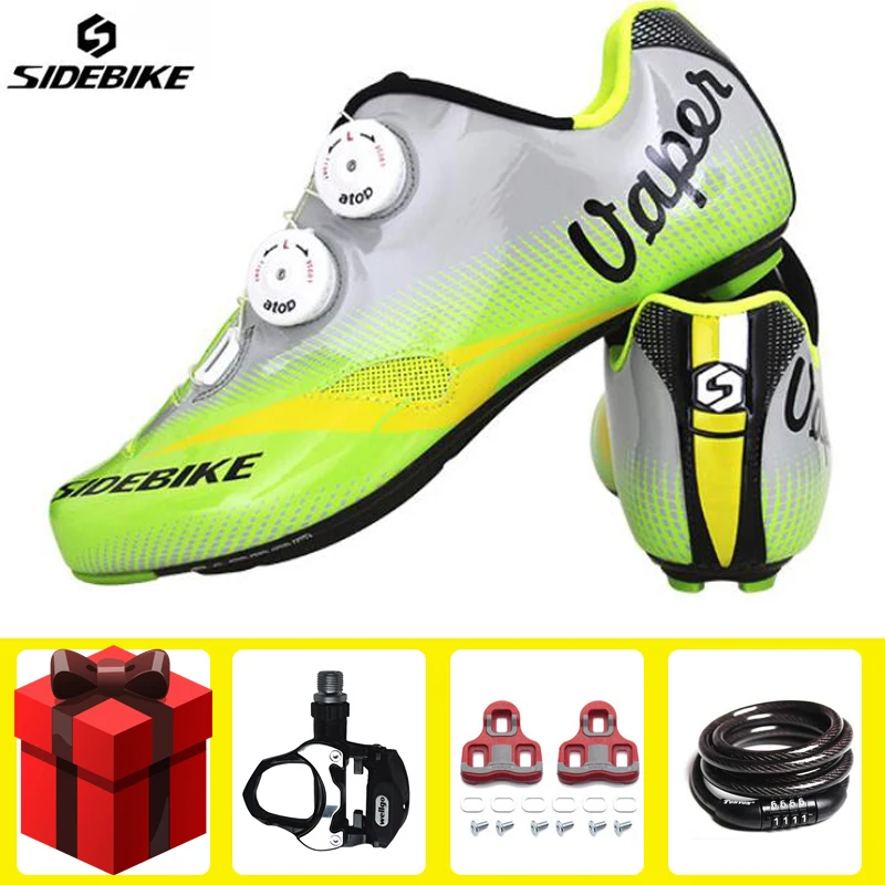 

Sidebike Cycling Shoes Men sneakers Carbon fiber add pedal set sapatilha ciclismo Self-Locking Bike Bicycle Racing Riding Shoes
