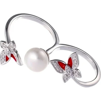 

Jay VI ring with pearls, enamel and cubic zirconia