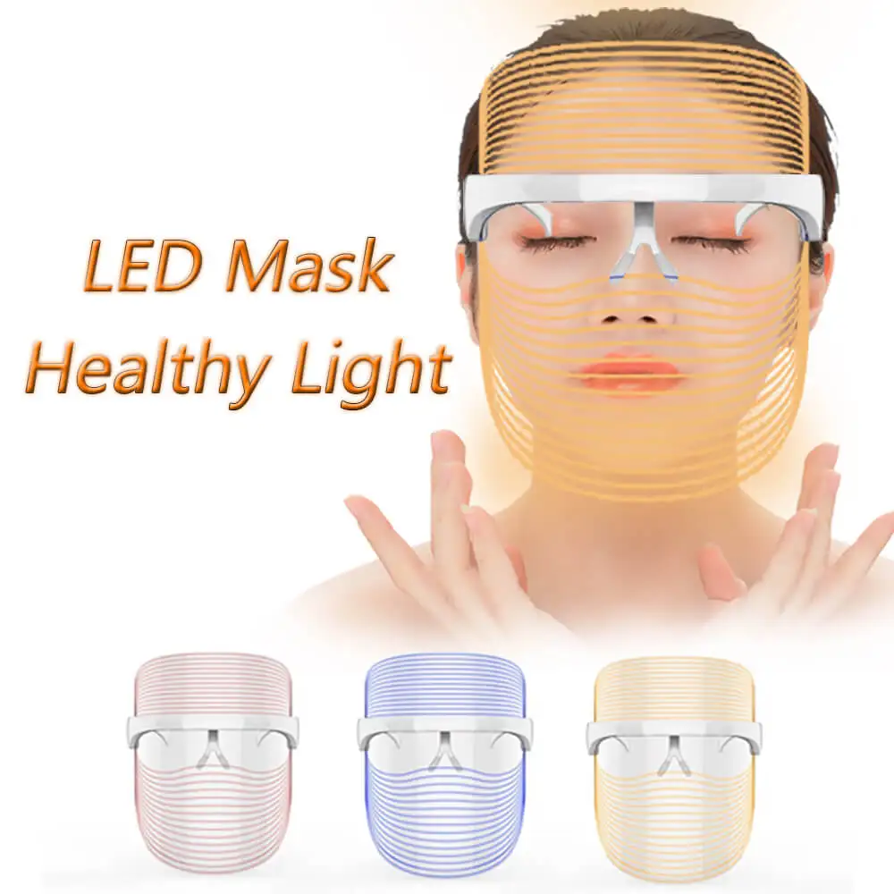 

Led Therapy Mask 3 Colors Face Anti Acne Anti Wrinkle Facial SPA Instrument Treatment Beauty Device Face Skin Care Tools