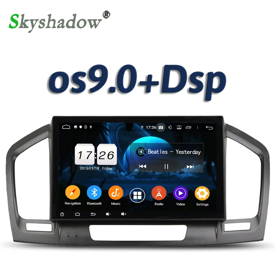 Perfect DSP IPS 9" 1024*600 Android 9.0 2GB + 16GB 4 core Car DVD Player GPS map RDS Radio AHD wifi BT 4.2 For Buick Regal Opel INSIGINA 0