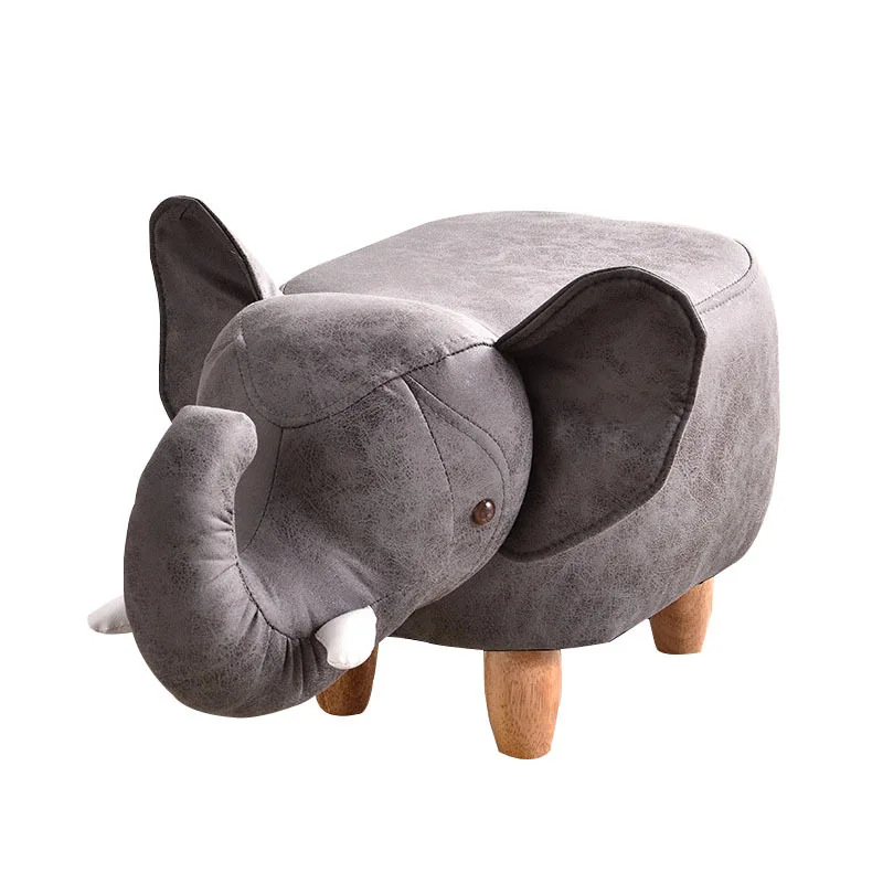 

Technology Cloth Cartoon Animal Shape Children Early Education Stool Low Stool Elephant Stool Solid Wood Legs Adult Shoes Bench