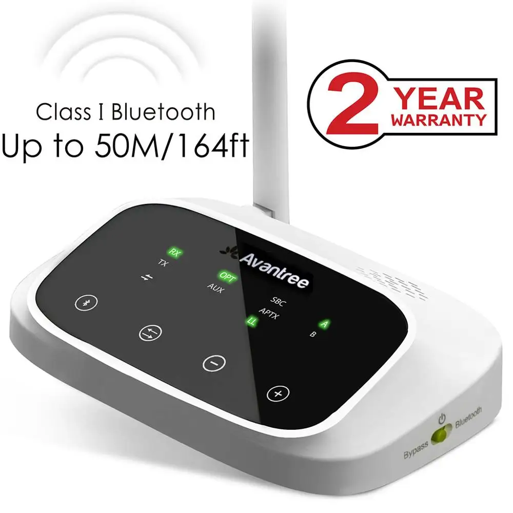 US Новый Avantree Oasis большой диапазон Bluetooth передатчик приемник для ТВ и ПК aptX низкая