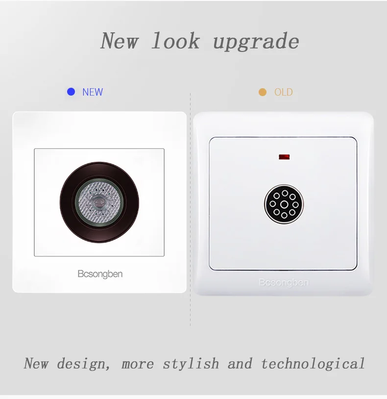 250v Interruttore Acustico Sensore-Suono Luce Parete Light Sensore