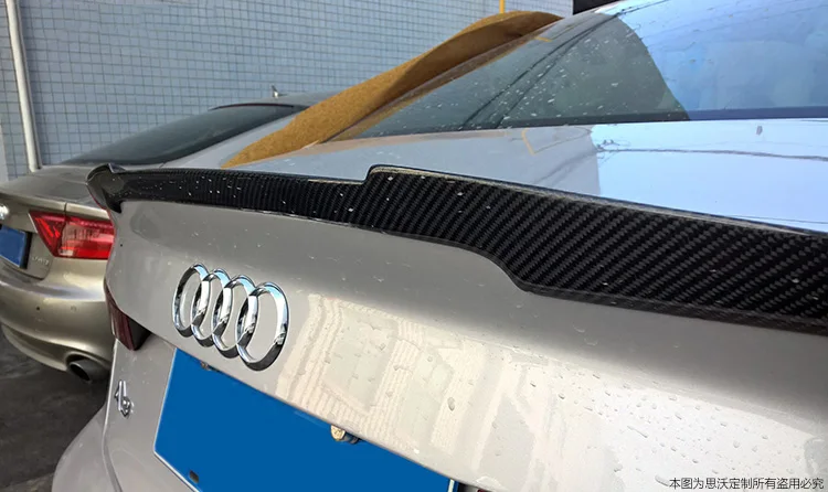 Карбоновое волокно задний спойлер багажника крыло для 2013- Audi A3 седан 4 двери V2 Стиль