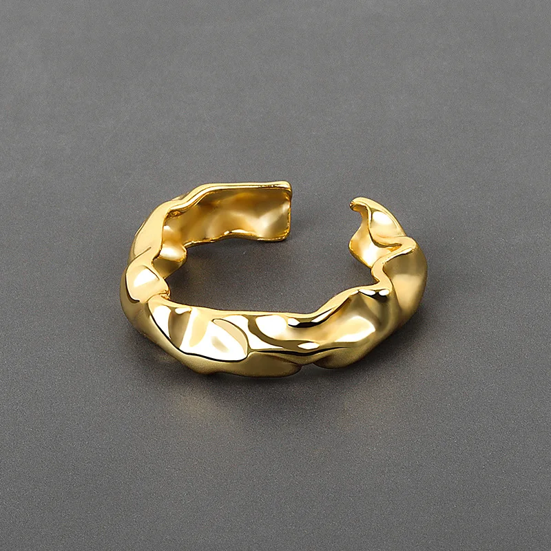 

Классическое серебряное минималистичное гладкое асимметричное Открытое кольцо на палец в стиле панк для женщин и мужчин, ювелирные изделия для пар, тренд 2021, лучший подарок