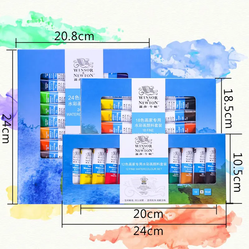 24 Colors Winsor Newton Watercolor Paint Set Water Color Paints for Fabric  Textile Pigment Drawing Painting for Artist Acuarelas - AliExpress