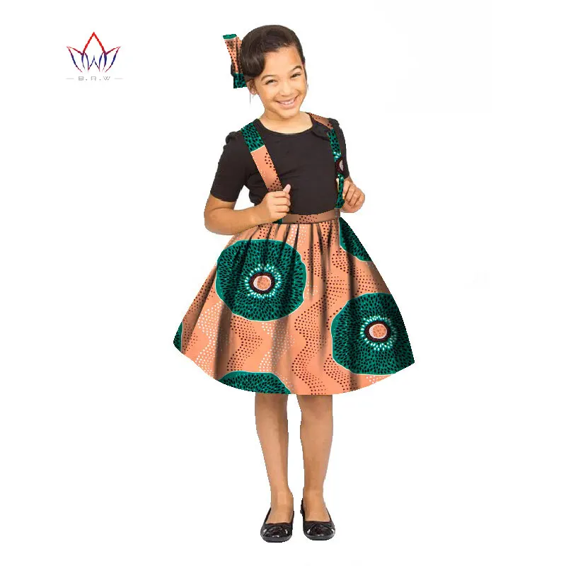 Новинка Африканский Костюмы дети Дашики традиционные хлопковая юбка соответствующие африка печати юбка Детские летние девушки brw WYT35 - Цвет: 10
