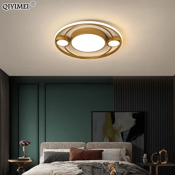 

Gold Modern LED Chandelier Lights For Study Living Room Bedroom Indoor Round Lamps Fixture Lighting Lustres AC110-265V Abajur